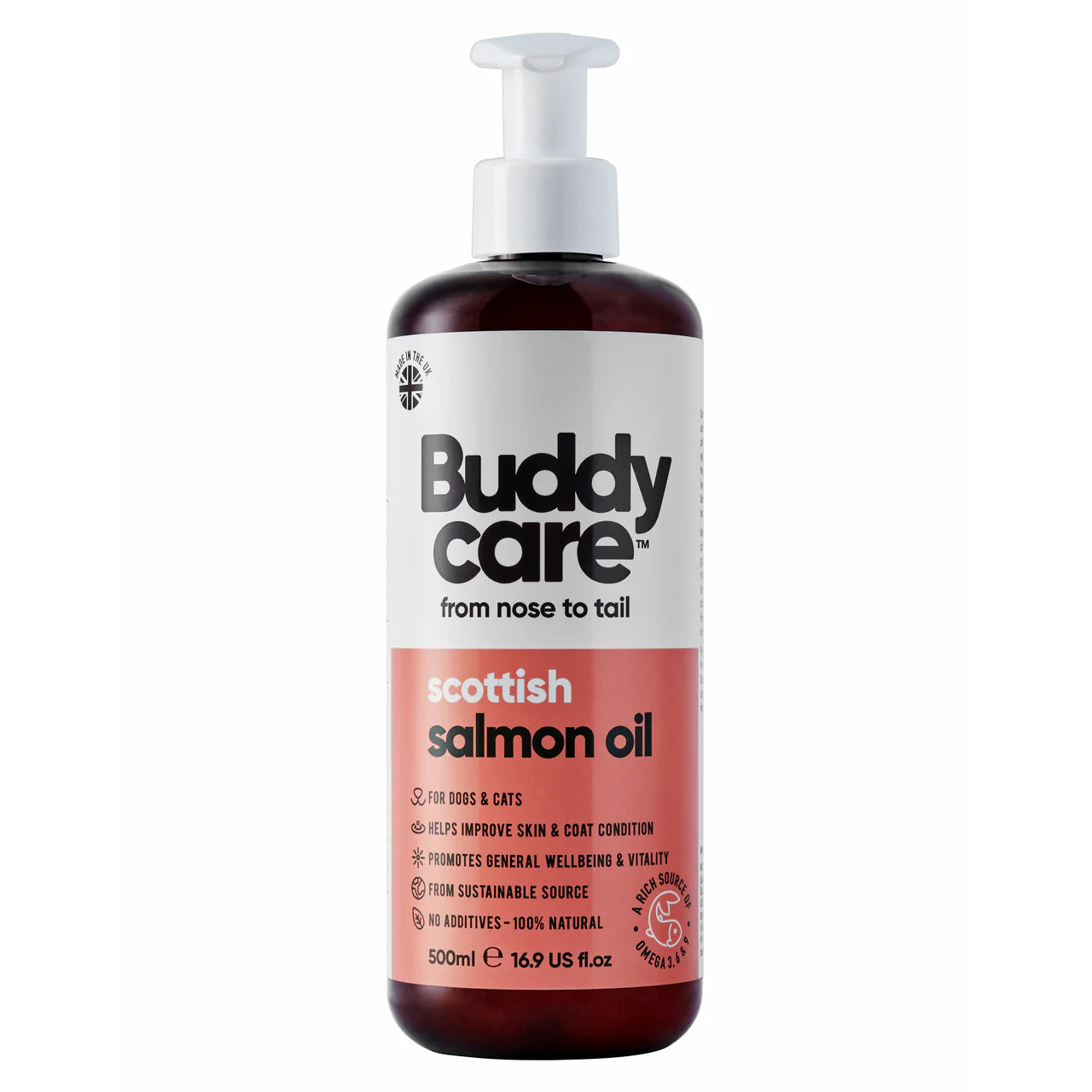 Buddycare Scottish Salmon Oil for Dogs & Cats 500ml