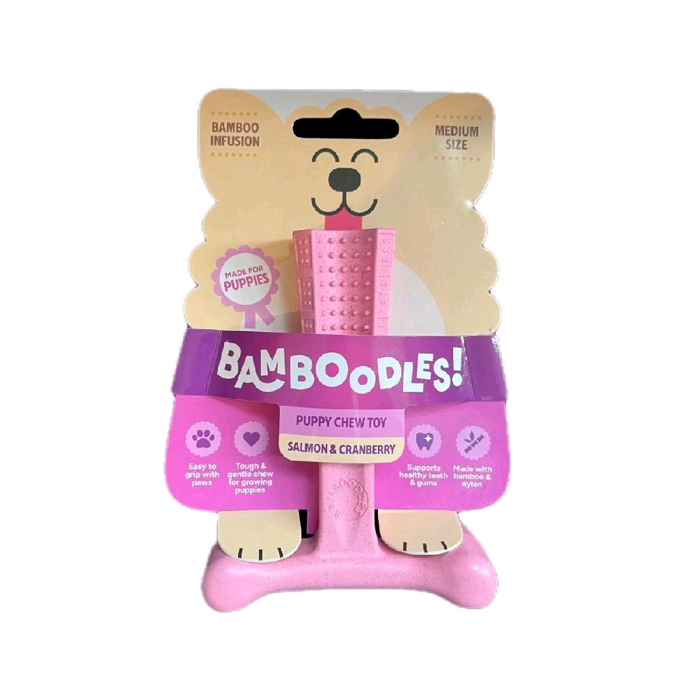 Bamboodles Puppy Dog Toy Salmon & Cranberry Flavour