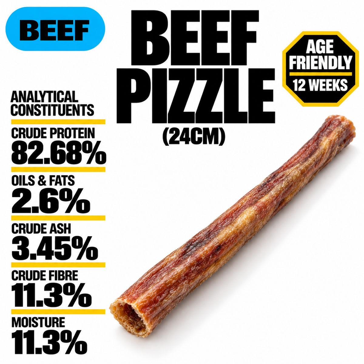 Beef Pizzle 24cm (single)