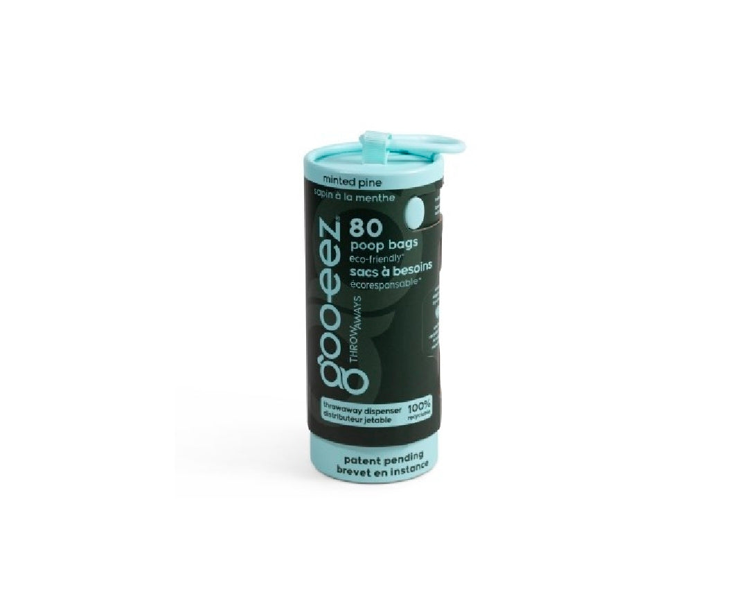 Goo-eez Eco Friendly Poo Bags with Disposable Dispenser 80 Bags (Scented)