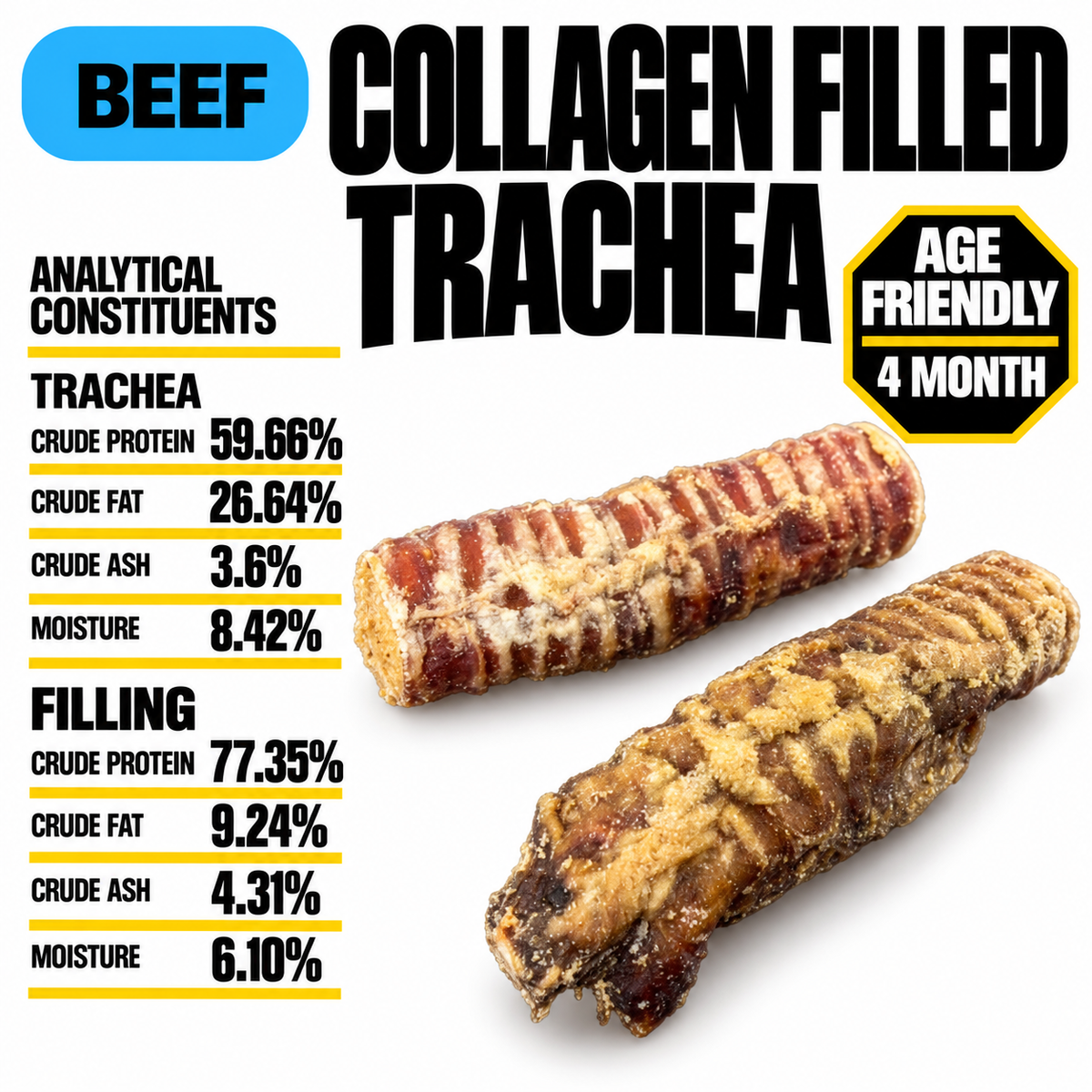 Collagen Filled Beef Trachea (single)