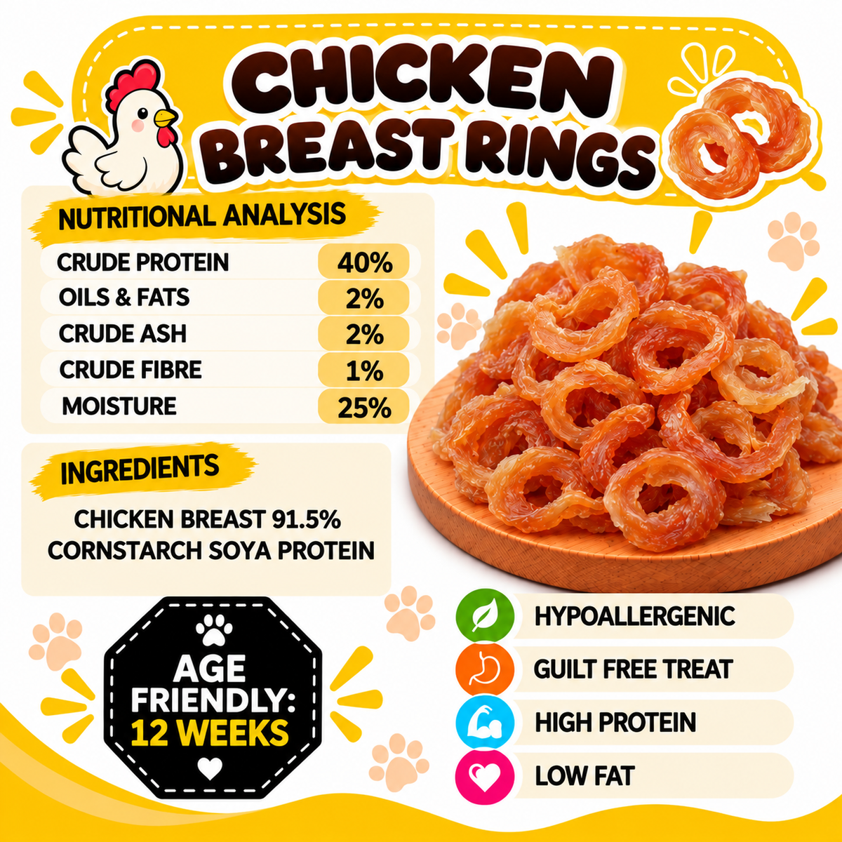 Chicken Breast Rings Dog Treats