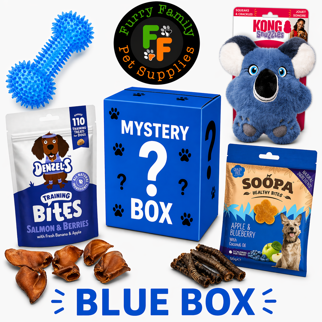 BLUE MYSTERY BOX FOR DOGS