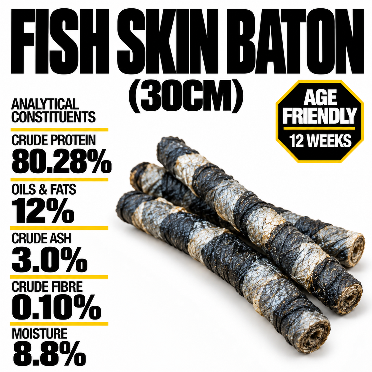 Cod Skin Baton 30cm (single)