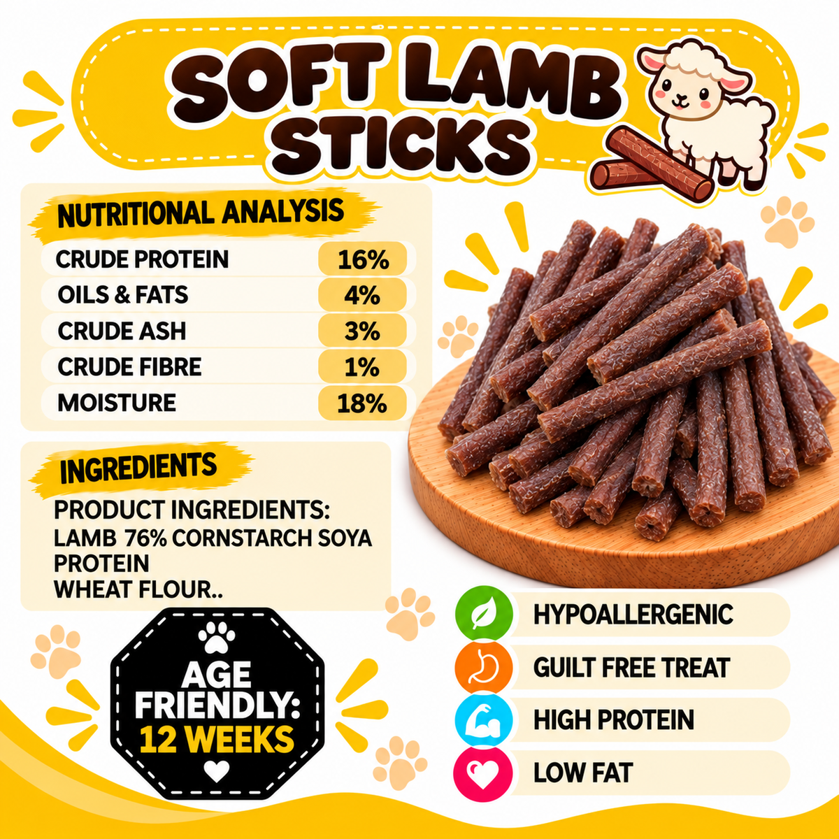 Lamb Sticks Dog Treats