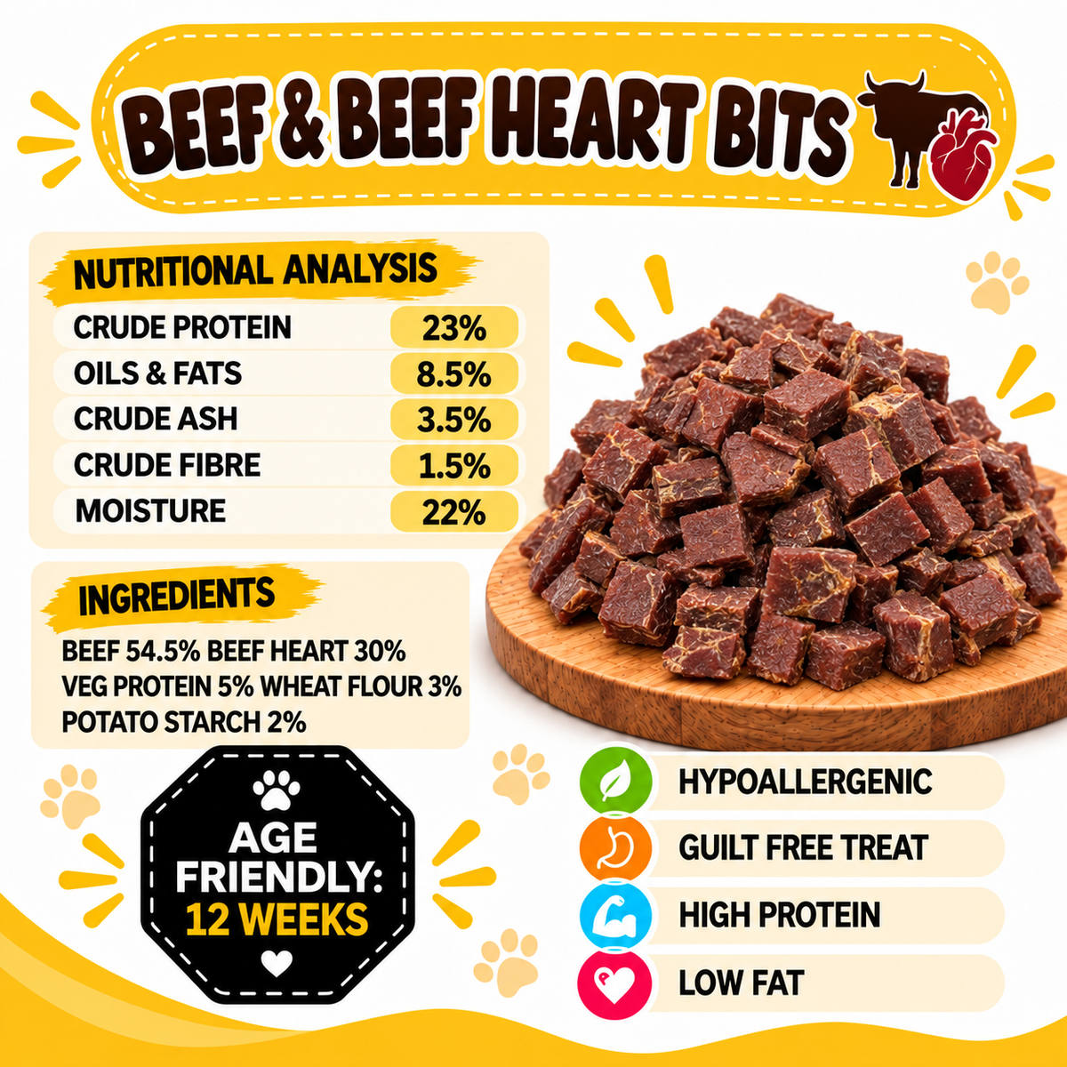 Beef & Beef Heart Bits Dog Treats