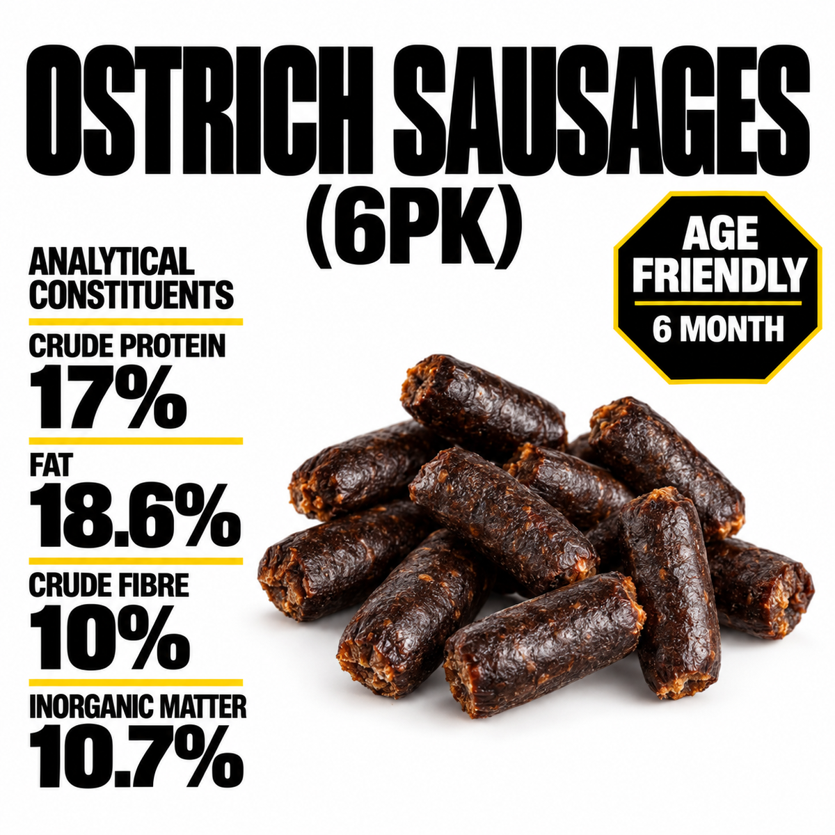Ostrich Sausages (6 pack)