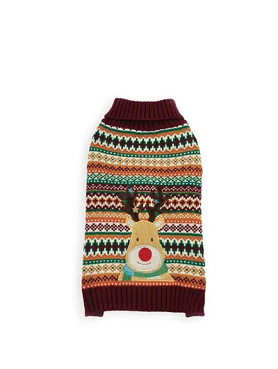 Happy Pet Reindeer Grandad Sweater for Dogs