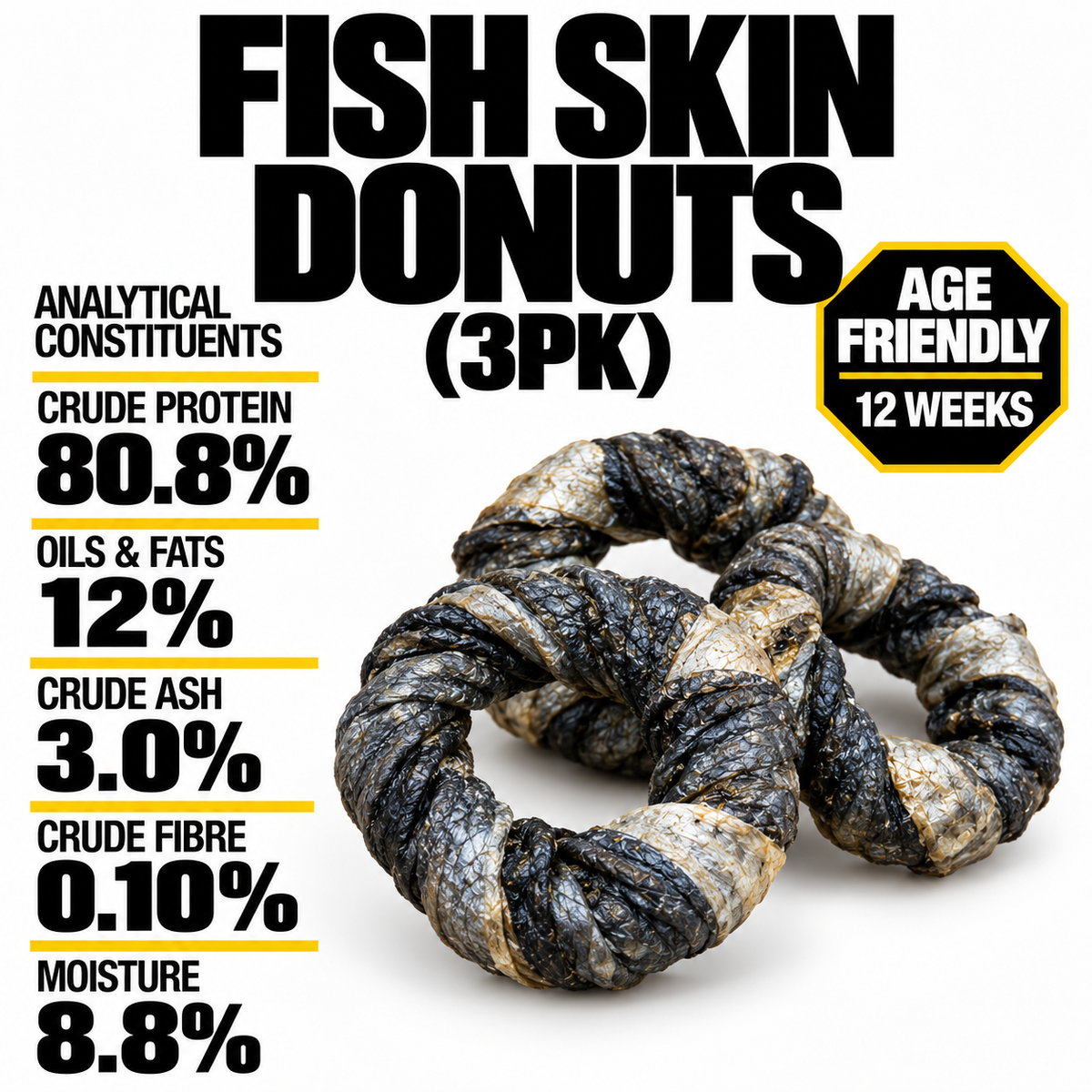Cod Skin Donuts (3 Pack)
