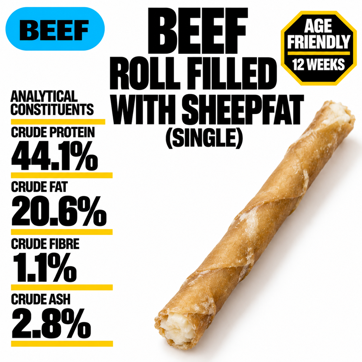 Beef Roll Filled with Sheep Fat (single)