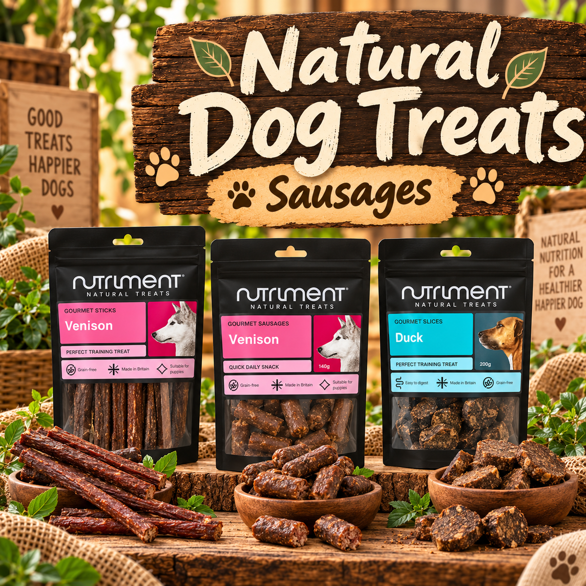 Natural Dog Treats Sausages