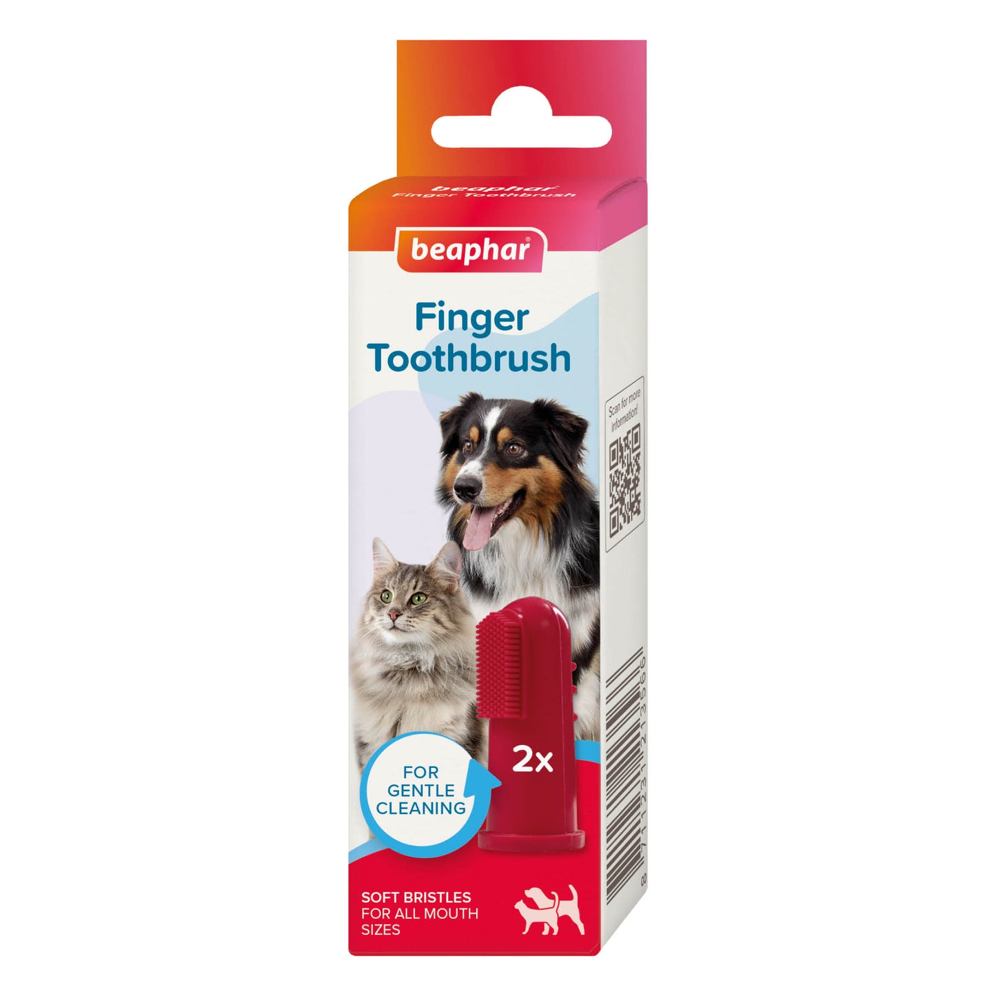 Beaphar Soft Finger Toothbrush for Cats and Dogs, 2 pack