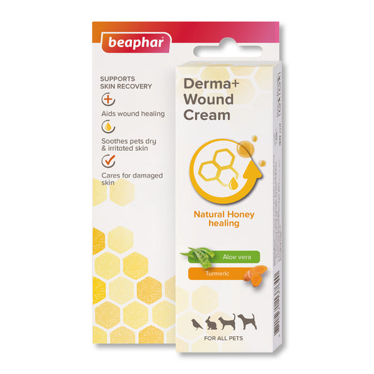 Beaphar Derma+ Wound Cream for Cats, Dogs, Small Animals & Birds 30ml