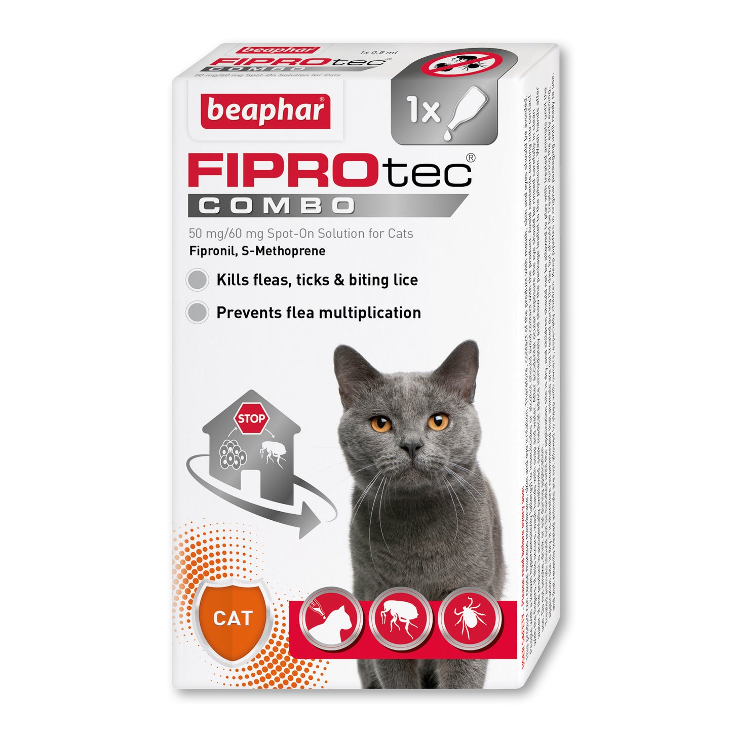 Beaphar FIPROtec® COMBO Flea & Tick Spot-On for Cats