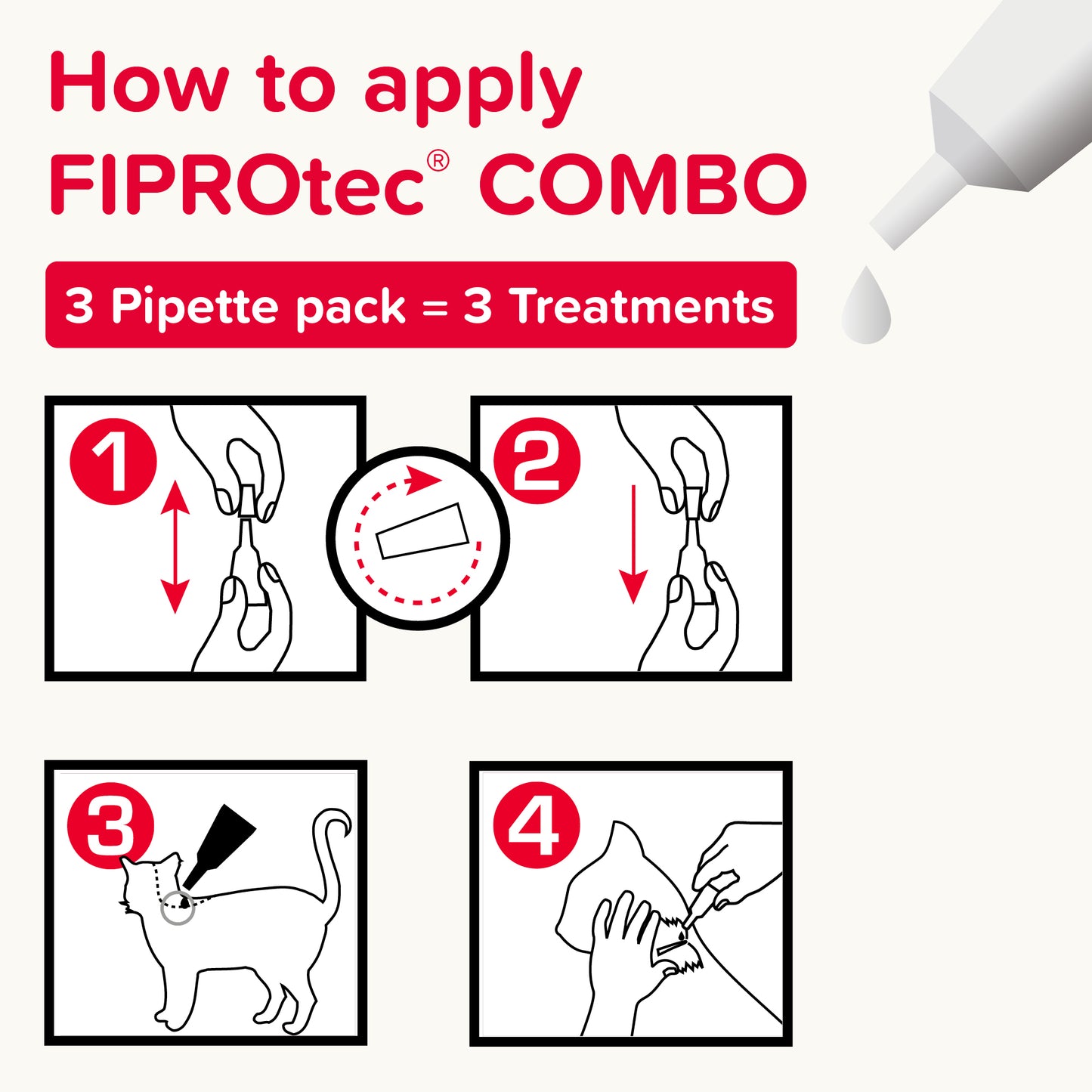 Beaphar FIPROtec® COMBO Flea & Tick Spot-On for Cats