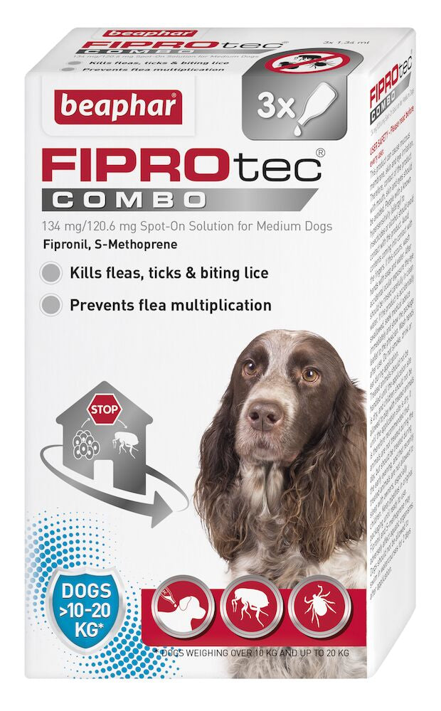 Beaphar FIPROtec® COMBO Flea & Tick 1Mth & 3Mth