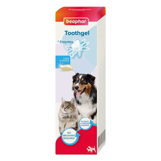 Beaphar No-Brush Toothgel with Enzymes for Cats & Dogs, 100g