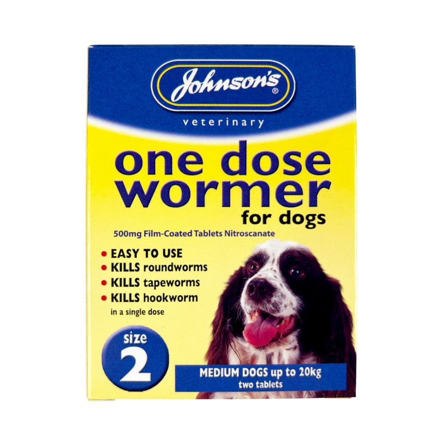 Johnson's Veterinary One Dose Wormer Tablets for Dogs