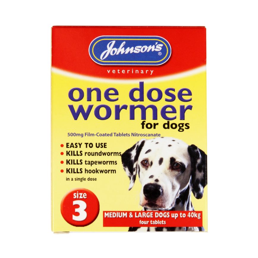 Johnson's Veterinary One Dose Wormer Tablets for Dogs
