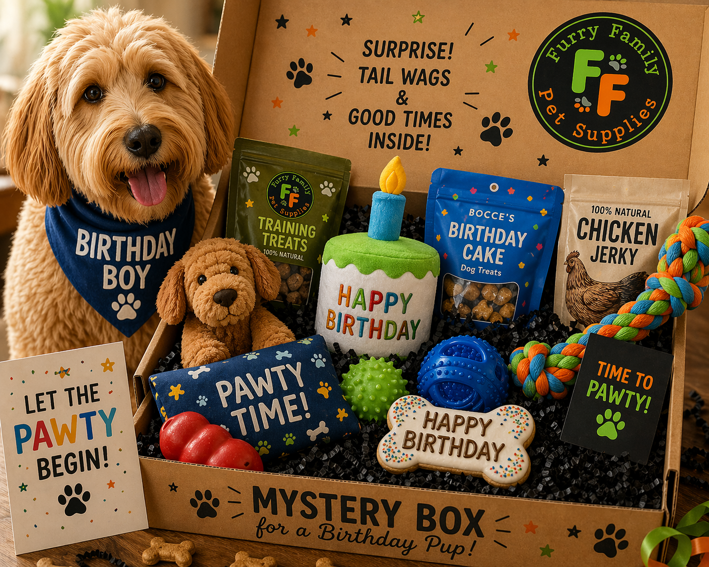 Dog Birthday Mystery Box Boy Edition