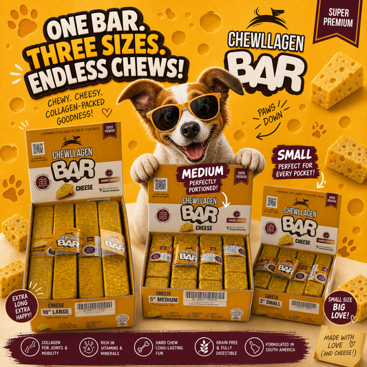 Chewllagen Cheese Bars Long Lasting Collagen Rich