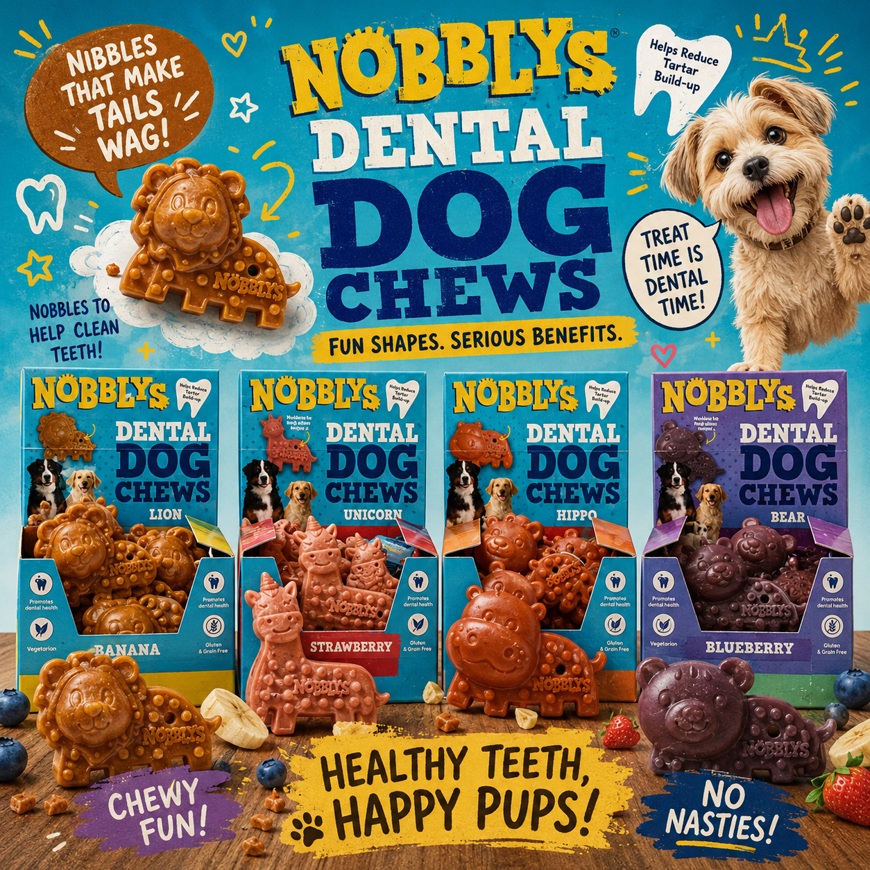 Nobbly's Dental Chews for Dogs Vegan
