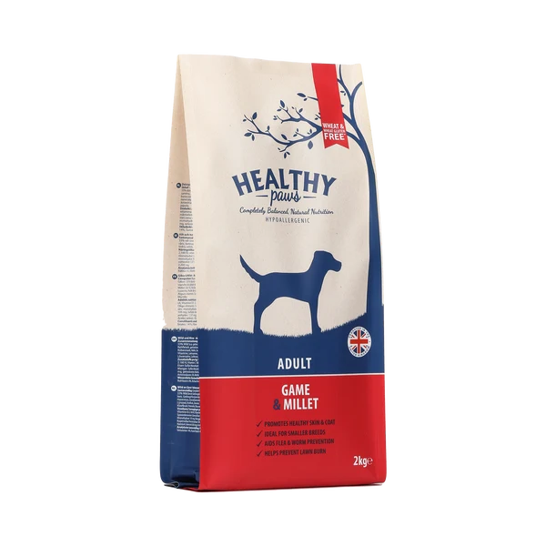 LAUNCHING SOON! Healthy Paws Game & Millet 2kg (Adult)