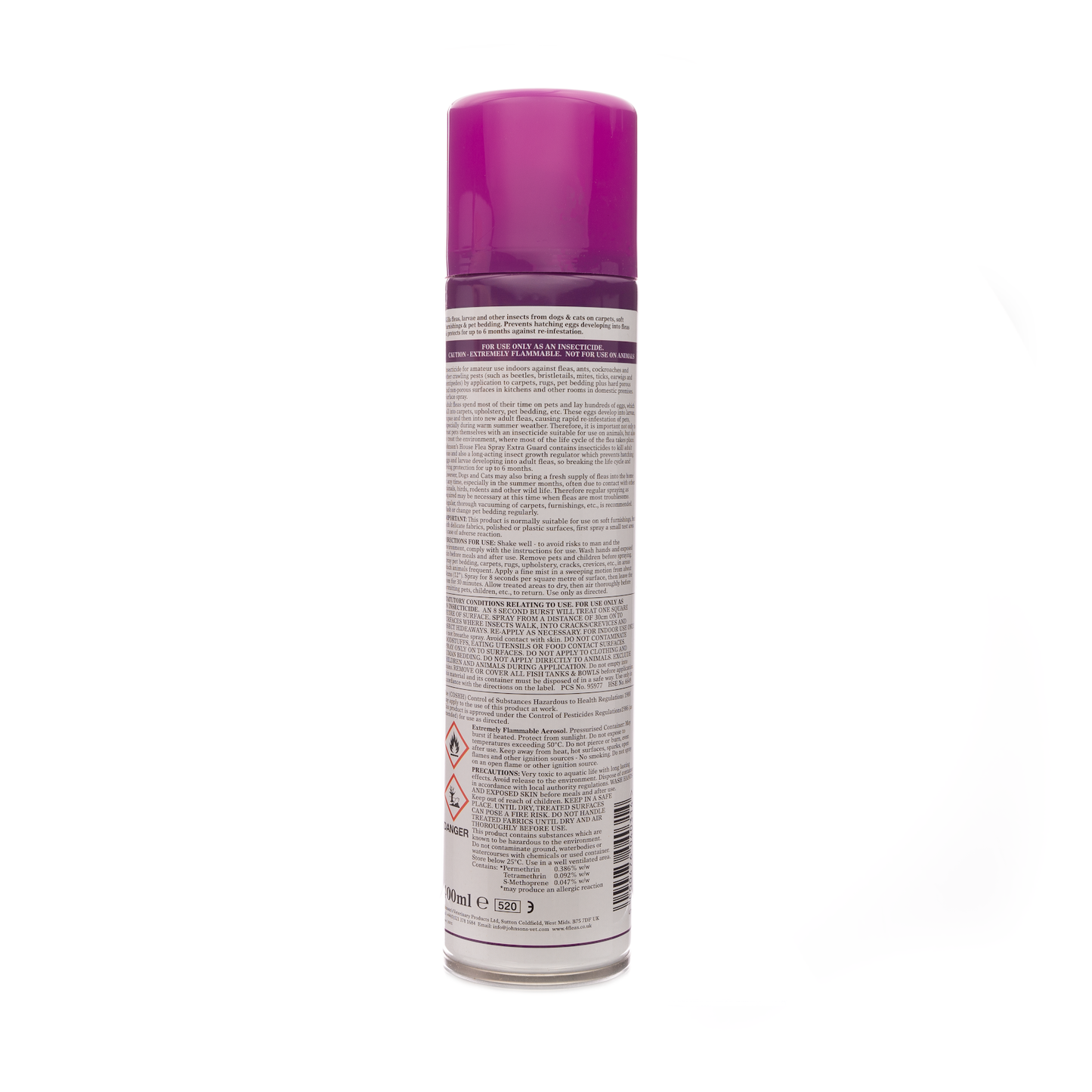 Johnson's Veterinary House Flea Spray Extra Guard 400ml