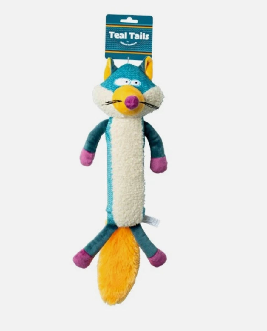 Animal Instincts Teal Tails Plush Dog Toys