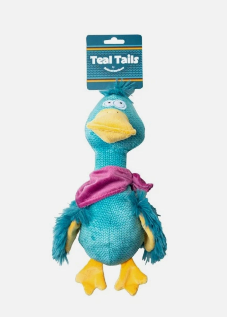 Animal Instincts Teal Tails Plush Dog Toys