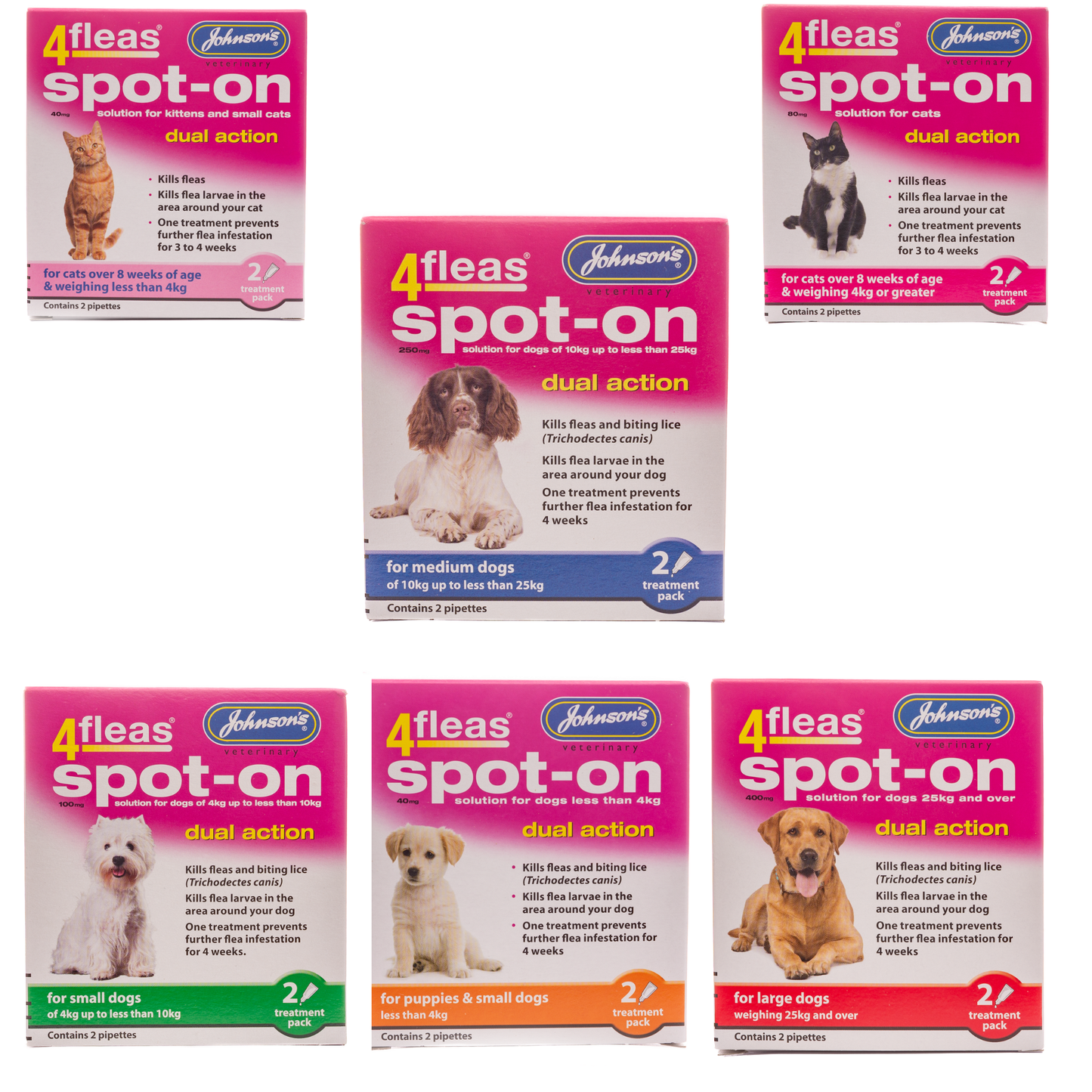JVP 4 Fleas Spot On for Dogs & Cats