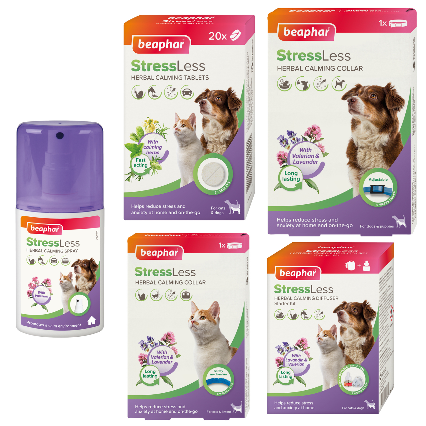 Beaphar StressLess Calming Range for Dogs & Cats