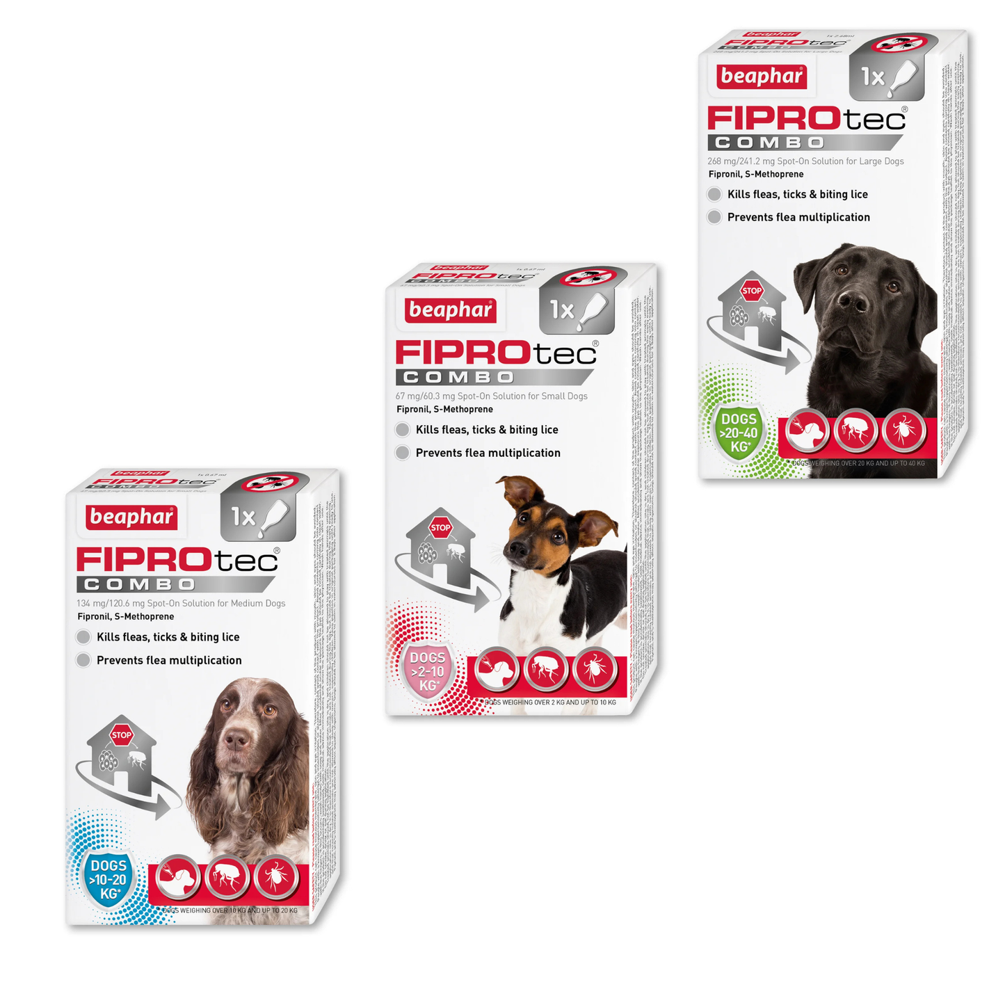 Beaphar FIPROtec® COMBO Flea & Tick 1Mth & 3Mth