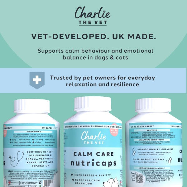 Charlie The Vet Calm Care Nutricaps 50 capsules