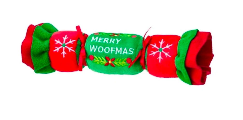 House of Paws Plush Christmas Cracker Dog Toy