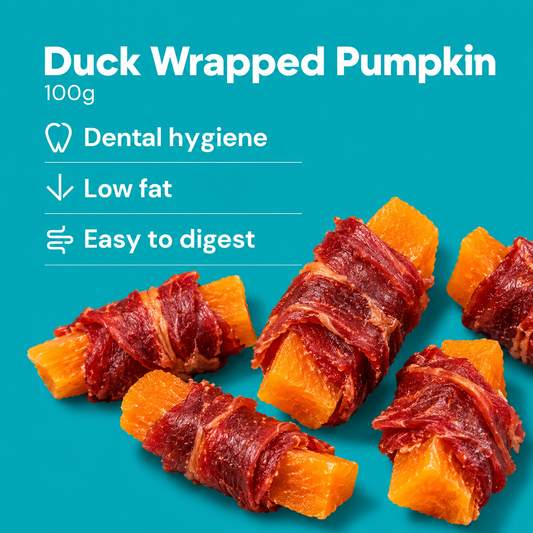 Duck Wrapped Pumpkin Dog Treats by Nutriment 100g