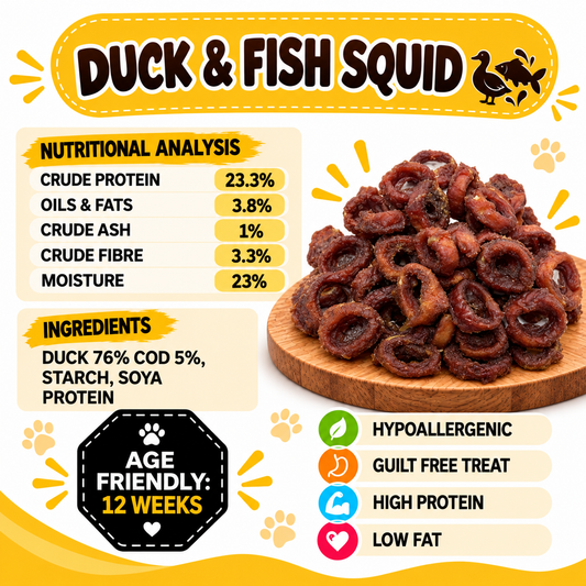 Duck & Fish Squid Dog Treats