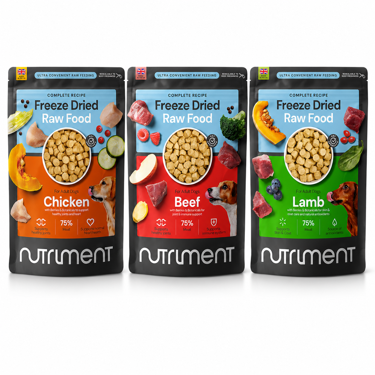 Nutriment Freeze Dried Dog Food 225g