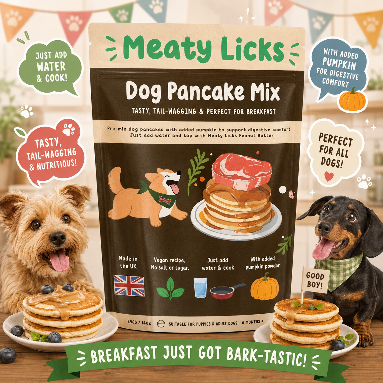 Meaty Licks Pancake Mix