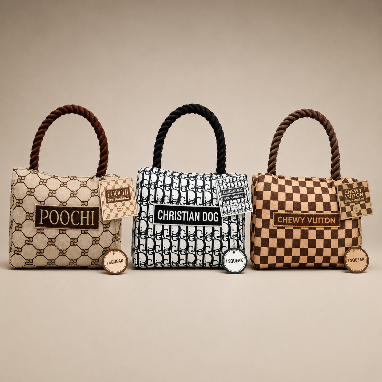 Luxury Handbag Dog Toy