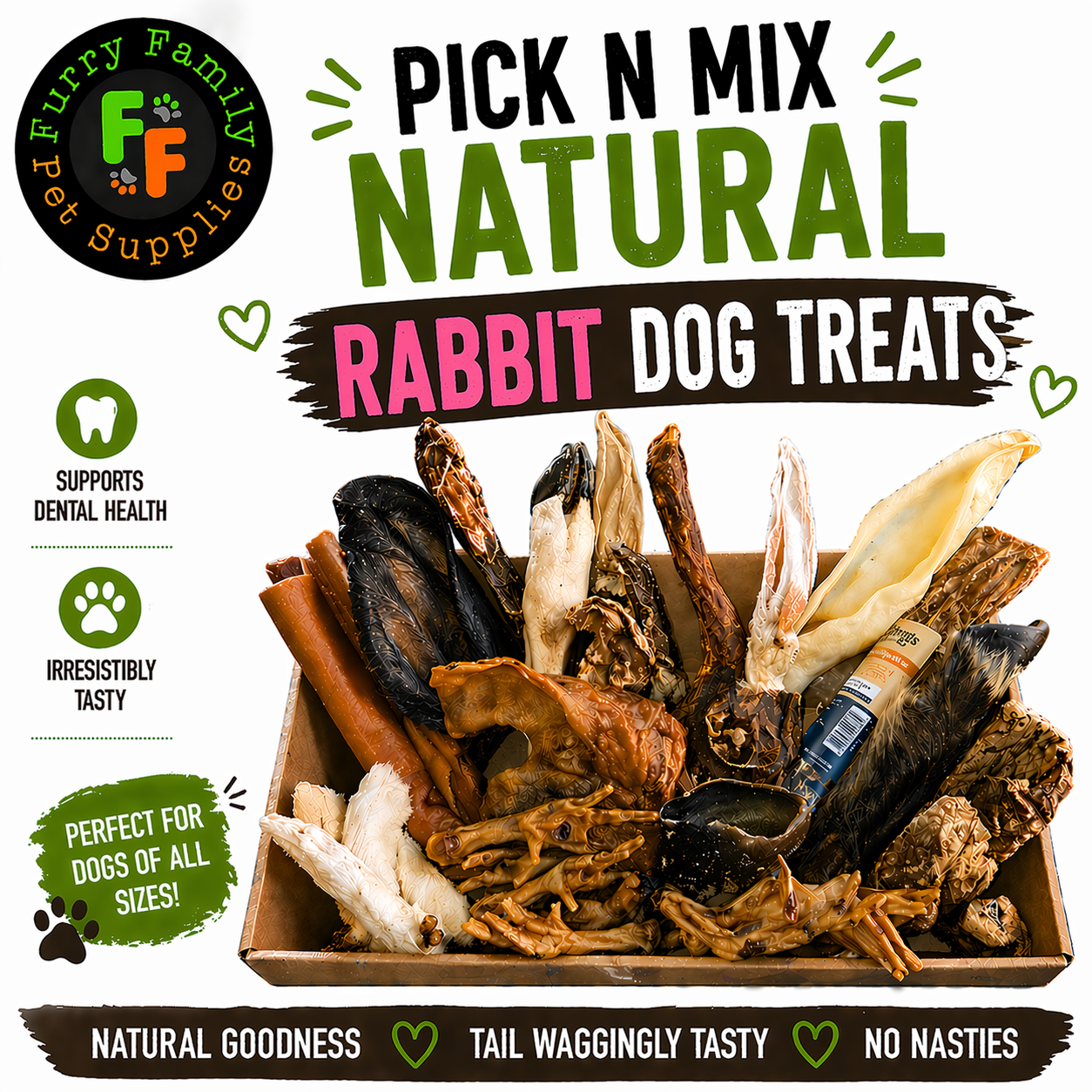 Natural Dog Treats RABBIT Pick N Mix Selection