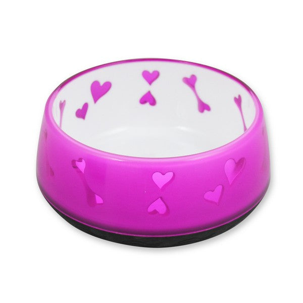 All For Paws Anti Slip Dog Bowl with Hearts Large