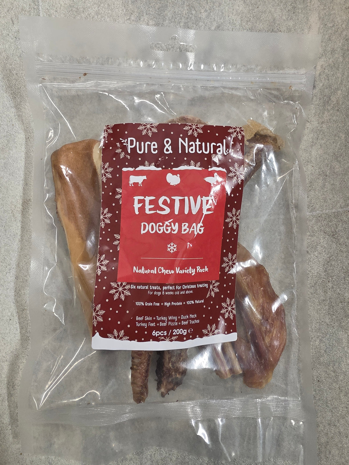 Pure & Natural Festive Doggy Bag