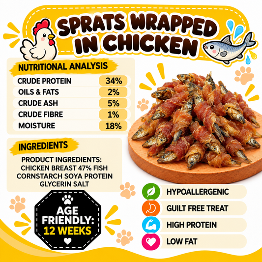 Sprats Wrapped in Chicken Dog Treats