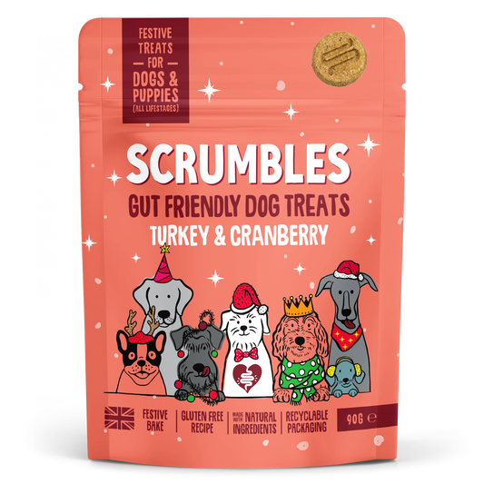 Scrumbles Christmas Turkey & Cranberry Dog Treats 90g