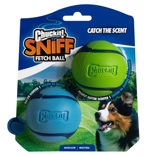 Chuckit! Sniff Fetch Ball Duo Medium 2 Pack