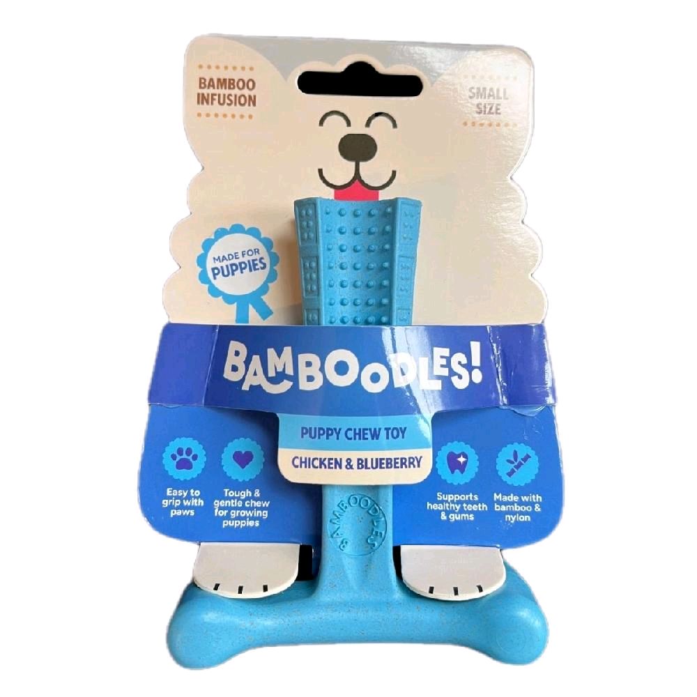 Bamboodles Puppy Dog Toy Chicken & Blueberry Flavour