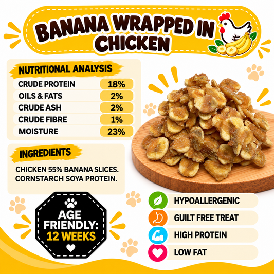 Banana Wrapped in Chicken Dog Treats