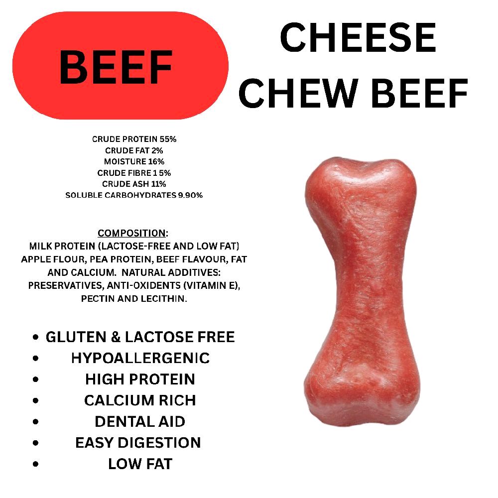 Riverside (Plutos) Cheese Chews Long Lasting Lactose Free Hypoallergenic Low Fat Dog Treat