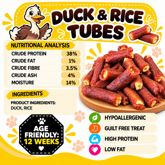 Duck & Rice Tubes Dog Treats